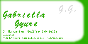 gabriella gyure business card